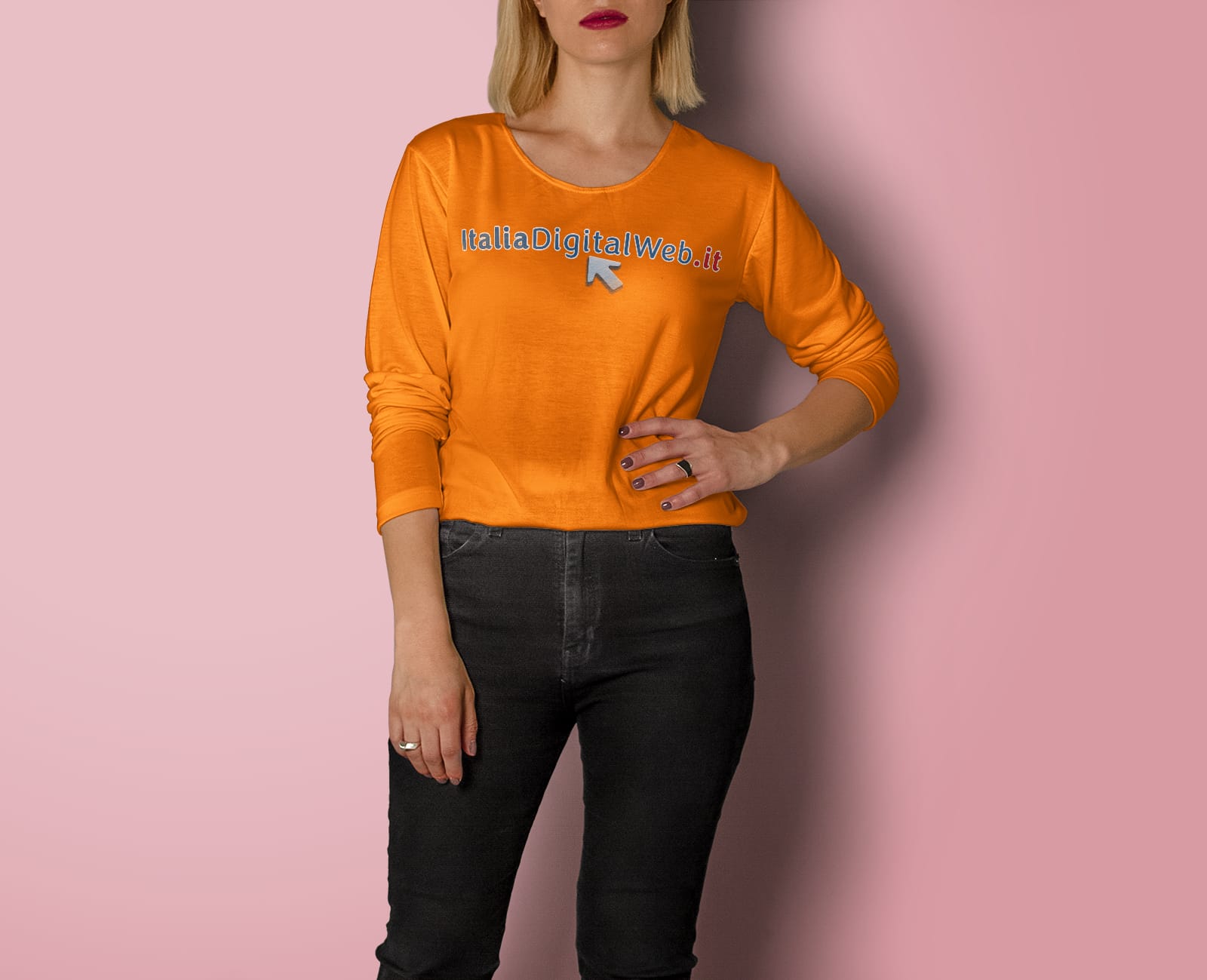 Orange T-shirt for e-commerce excercise
